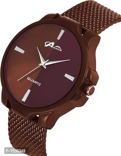 Acnos Luxury Analogue Women's Watch(Brown Dial Mens Standard Colored Strap)-thumb2