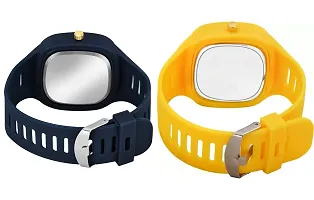 Stylish Multicoloured Silicone Analog Watches For Men Pack Of 2-thumb3