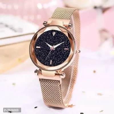 Acnos 4 Point Rose-Gold Magnet Strap Analogue Women's and Girls Watch Sweet Heart Rose-Gold Bracelet Combo for Girl's  Women's Watch (Set of 2)-thumb4