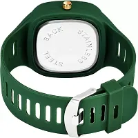 Stylish Green Silicone Analog Watches For Men Pack Of 2-thumb3