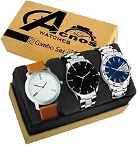 Acnos Special Super Quality Analog Watches Combo Look Like Handsome for Boys and Mens Pack of - 3(STL-LTHR-3COM)-thumb1