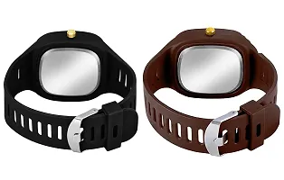 Stylish Multicoloured Silicone Analog Watches For Men Pack Of 2-thumb3