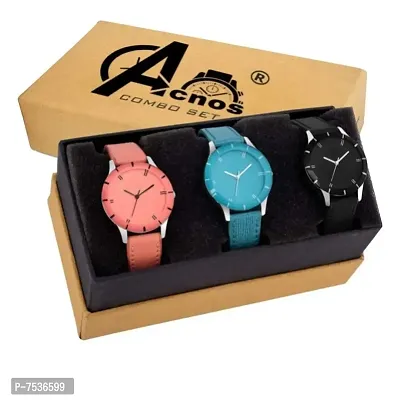 Acnos Analog Multi-Colour Dial Women's Watch Girls Combo