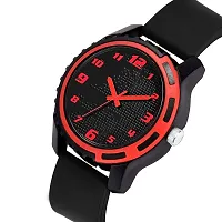 Acnos Black and Red Dial Black Rubber Belt Analogue MT Watch for Men's and Boy's Pack of - 1 (MT-113)-thumb1