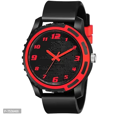 Acnos Black and Red Dial Black Rubber Belt Analogue MT Watch for Men's and Boy's Pack of - 1 (MT-113)-thumb5