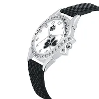 Acnos White Dial Black Strap Analogue Watch for Women Pack of 1 (315-Black)-thumb1