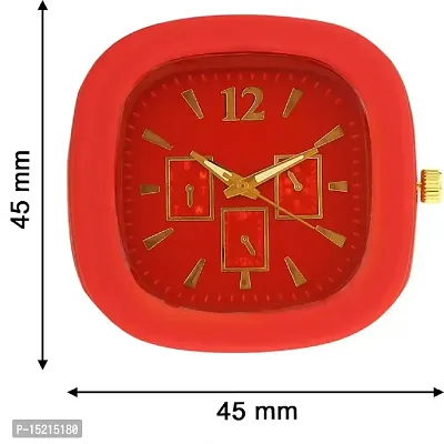 Stylish Red Silicone Analog Watches For Men Pack Of 2-thumb3