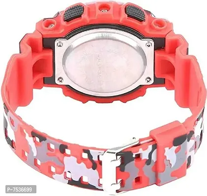 Acnos Brand - A Digital Watch Shockproof Multi-Functional Automatic Army Full Red Color Army Strap Waterproof Digital Sports Watch for Men's Kids Watch for Boys Watch for Men Pack of-1-thumb4