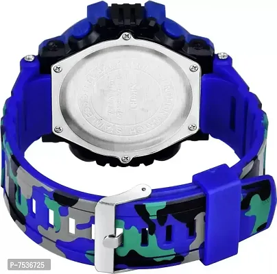 Acnos Brand - A Digital Boy's Watch (Black Dial, Blue Strap)-thumb5