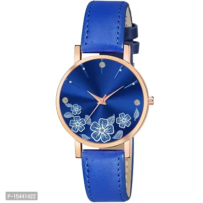 Acnos Analog Women's Watch (Blue Dial Blue Colored Strap)