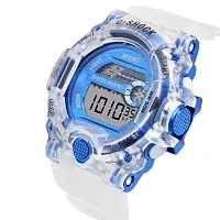 Acnos Brand - A Digital Alram Time Day Second Shockproof Multi-Functional Automatic White Blue Waterproof Digital Sports Watch for Men's Kids Watch for Boys Watch for Men Pack of 1-thumb2