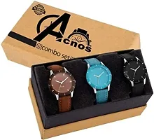 Acnos Verified Women's 3 Analogue Multicolour Dial Watch Combo Set - Pack of 3-thumb1