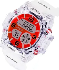 Acnos Brand - A Heavy Quality Digital Alarm Shockproof Multi-Functional Automatic White Strap Red Dial Waterproof Digital Sports Watch for Men's Kids Watch for Boys - Watch for Men Pack of 1-thumb2