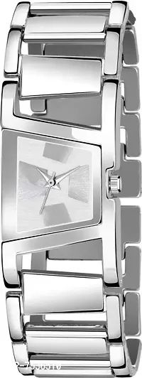 Acnos Foggy Generation Square White Elegant Design Analogue Steel Watch - for Women (Pack of -1)