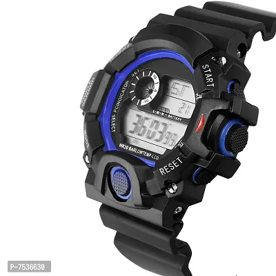 Acnos Brand - A Digital Watch with LED Shockproof Multi-Functional Automatic Blue Boader Black Waterproof Digital Sports Watch for Men's Kids Watch for Boys - Watch for Men Pack of 2-thumb3