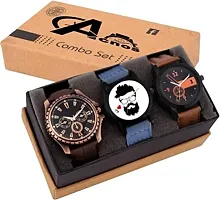 Acnos Special Super Quality Analog Watches Combo Look Like Handsome for Boys and Mens Pack of - 3(MIN-FX07-L01)-thumb1