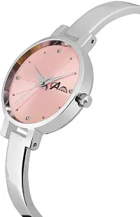 Acnos Brand - Analogue Women's Watch for Women with Heart shap bracelete for Girl's or Women (Pink Dial Silver Colored Strap) Pack of 2 Valentine SPACIAL-thumb2