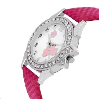 Acnos White Dial Pink Strap Analogue Watch for Women Pack of 1 (315-PINK)-thumb1