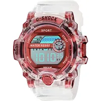 Acnos Brand - A Digital Alram Time Day Second Shockproof Multi-Functional Automatic White Red Waterproof Digital Sports Watch for Men's Kids Watch for Boys Watch for Men Pack of 1-thumb1