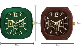 Stylish Multicoloured Silicone Analog Watches For Men Pack Of 2-thumb2