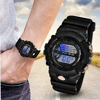 Acnos Brand - A Digital Watch Shockproof Multi-Functional Automatic Light Juicy Black Dial Strap Waterproof Digital Sports Watch for Men's Kids Watch for Boys - Watch for Men Pack of 2-thumb1