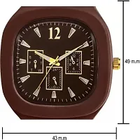 Stylish Brown Silicone Analog Watches For Men Pack Of 2-thumb2