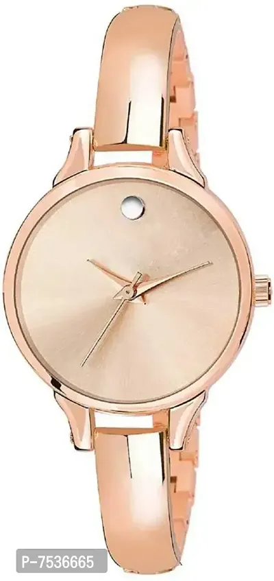 Acnos Rosegold Plated Strap and case and Rosegold dial Analog Watch for Girls and Women Pack of - 1-thumb0