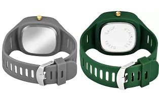 Stylish Multicoloured Silicone Analog Watches For Men Pack Of 2-thumb3