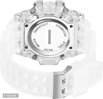 Acnos Brand - A Heavy Quality Digital Alarm Shockproof Multi-Functional Automatic White Strap Silver Dial Waterproof Digital Sports Watch for Men's Kids Watch for Boys - Watch for Men Pack of 1-thumb5