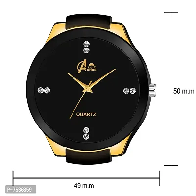 Acnos Dress Analogue Men's Watch(Black Dial Womens Standard Colored Strap)-thumb3