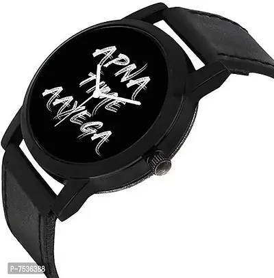 Acnos apna time aayega Black Analog Watch for Men Pack of - 1-thumb2