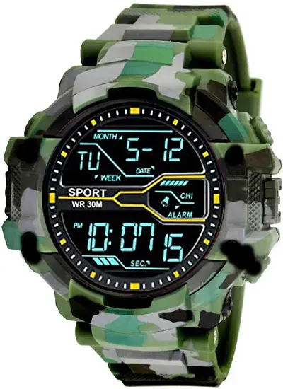 Acnos Brand - Multi Functional Sports Digital Multicolor Dial Men's Watch