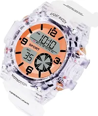 Acnos Brand - A Heavy Quality Digital Alarm Shockproof Multi-Functional Automatic White Strap Orange Dial Waterproof Digital Sports Watch for Men's Kids Watch for Boys - Watch for Men Pack of 1-thumb2