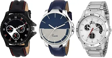 Acnos Special Super Quality Analog Watches Combo Look Like Handsome for Boys and Mens Pack of - 3(436-437-24)-thumb2