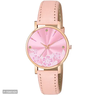 Acnos Analog Women's Watch (Pink Dial Pink Colored Strap)