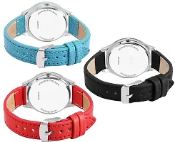 Acnos Black SkyBlue Red Dial and Starp Color Analog Watch Combo for Women Pack of -3 (605-rd-sb-blk)-thumb3