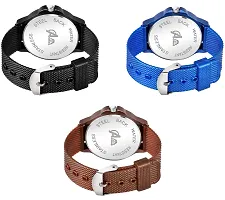 Acnos Brand - A Branded 3 Different Colors Black Blue and Brown Analogue Super Quality Stylish Watches for Mens/Watches for Boys Pack of 3-thumb4
