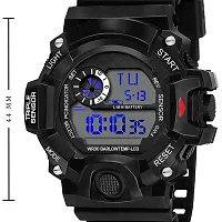 Acnos Brand - A Digital Watch with LED Shockproof Multi-Functional Automatic Black Boader Black Waterproof Digital Sports Watch for Men's Kids Watch for Boys - Watch for Men Pack of 2-thumb4