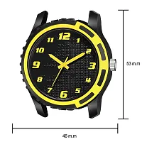 Acnos Black and Yellow Dial Black Rubber Belt Analogue MT Watch for Men's and Boy's Pack of - 1 (MT-112)-thumb2