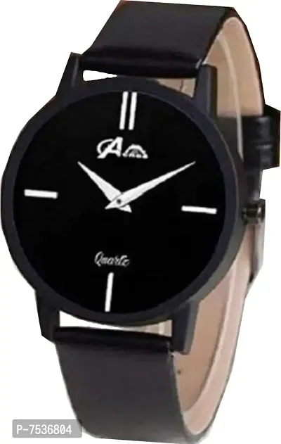 Acnos Slim Case Black Analogue Watch for Boy's and Men's Pack of - 1