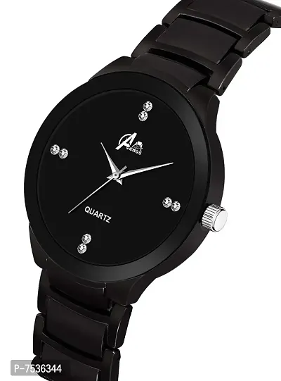 Acnos Dress Analogue Men's Watch(Black Dial Black Colored Strap)-thumb2