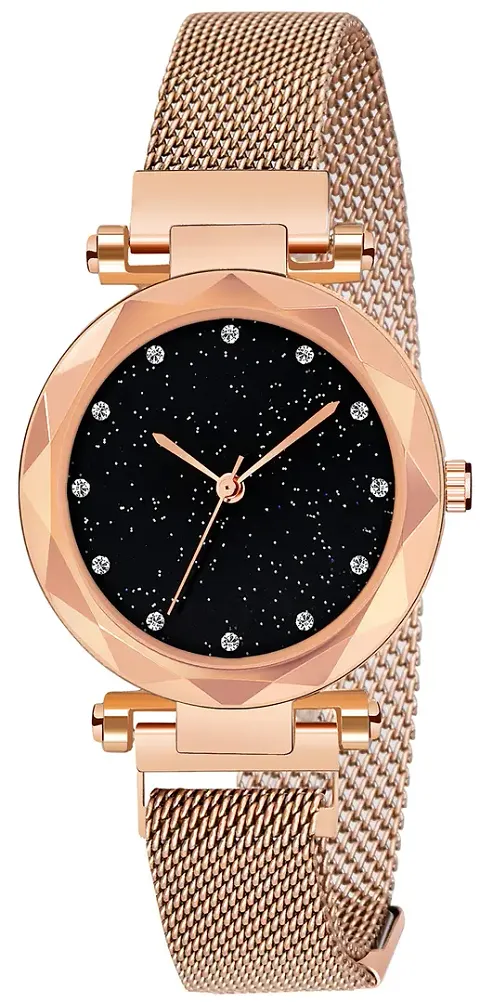 Scapper Analogue Girls' Watch (Rose-Gold Metal Strap) (Rose Gold)