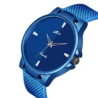 Acnos Stylish Blue Dial Blue PU Belt Analogue Watch for Man Watch Boys Watch Pack of 1 (Blue)-thumb1