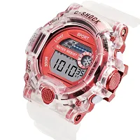 Acnos Brand - A Digital Alram Time Day Second Shockproof Multi-Functional Automatic White Red Waterproof Digital Sports Watch for Men's Kids Watch for Boys Watch for Men Pack of 1-thumb2