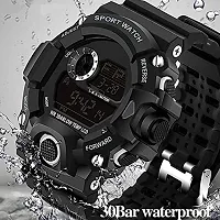 Acnos Digital Watch Shockproof Multi-Functional Automatic Black Color Strap Waterproof Digital Sports Watch for Men's Kids Watch for Boys Watch for Men Pack of 1 Watch Water Resistance Digital Watch-thumb1