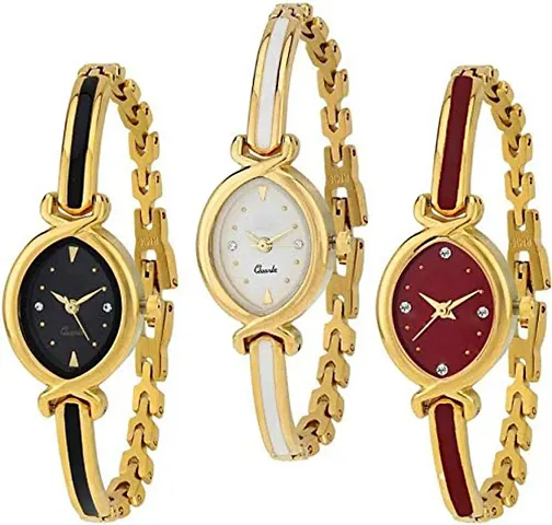 Acnos Chain Analog Watches Combo for Women Pack of - 3 (K-10-3COMBO)