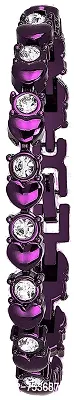 Acnos 4 Point Purple Magnet Strap Analogue Women's and Girls Watch Sweet Heart Purple Bracelet Combo for Girl's  Women's Watch (Set of 2)-thumb2