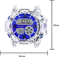 Acnos Brand - A Heavy Quality Digital Alarm Shockproof Multi-Functional Automatic White Strap Blue Dial Waterproof Digital Sports Watch for Men's Kids Watch for Boys - Watch for Men Pack of 1-thumb3