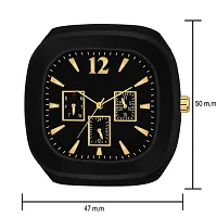 Acnos Brand - A Choras Black Watch Square Multi DIAL Analog Silicon PU Strap ADDI Stylish Designer Analog Watch - for Boys Pack of 1-thumb2