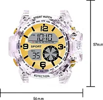 Acnos Brand - A Heavy Quality Digital Alarm Shockproof Multi-Functional Automatic White Strap Gold Dial Waterproof Digital Sports Watch for Men's Kids Watch for Boys - Watch for Men Pack of 1-thumb3